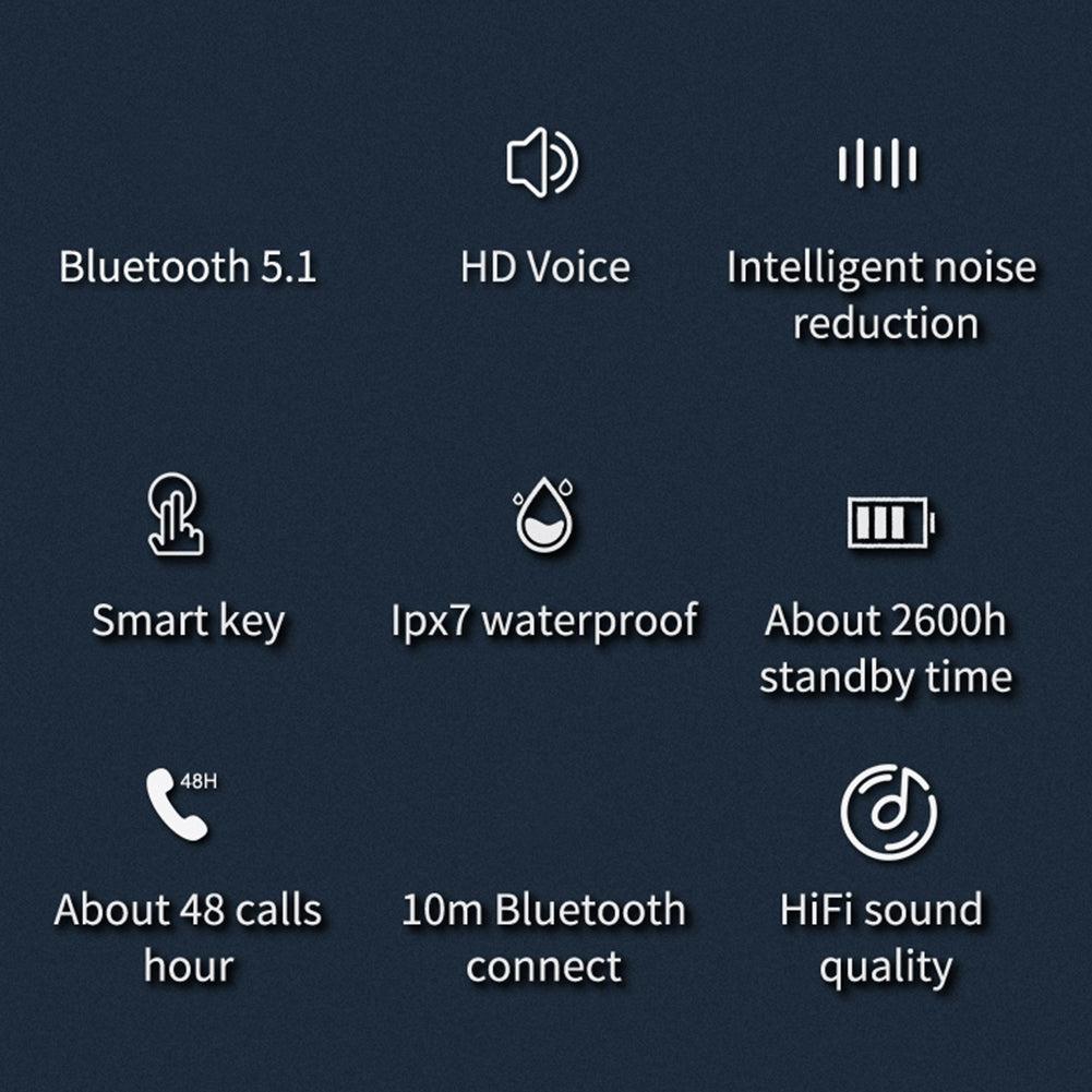 B680 Headphone Bluetooth 5.1 Wireless Earphone Ear Hook IPX7 Waterproof Stereo Sports Headset for Business B680 Headphone Bluetooth 5.1 Wireless Earphone Ear Hook IPX7 Waterproof Stereo Sports Headset for Business